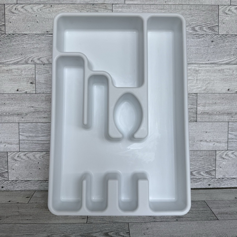 Vintage Rubbermaid 2921 Silverware Tray Utensil Drawer Organizer‎ White